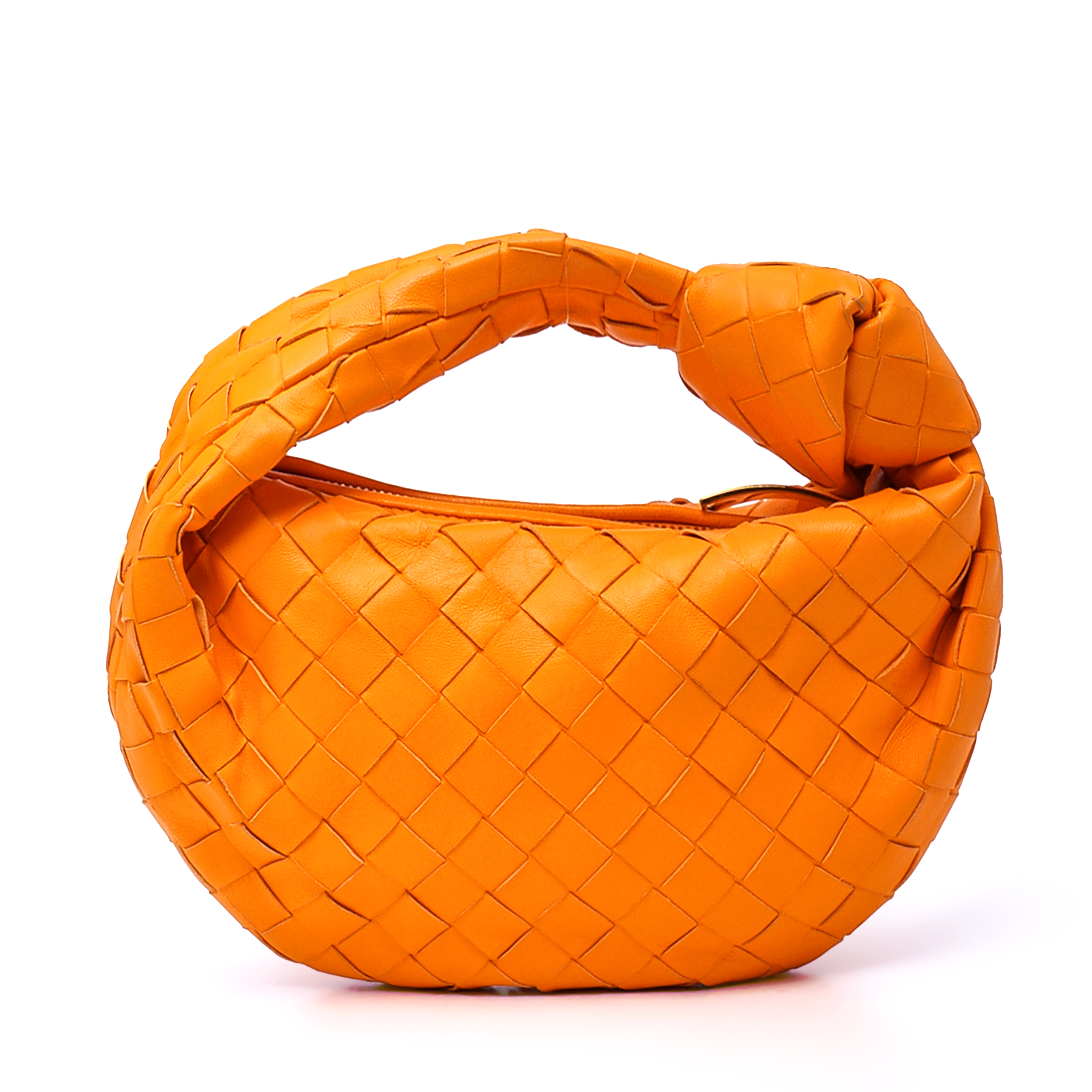 Bottega Veneta- Mandarin Mini Leather Jodie Top Handle Bag